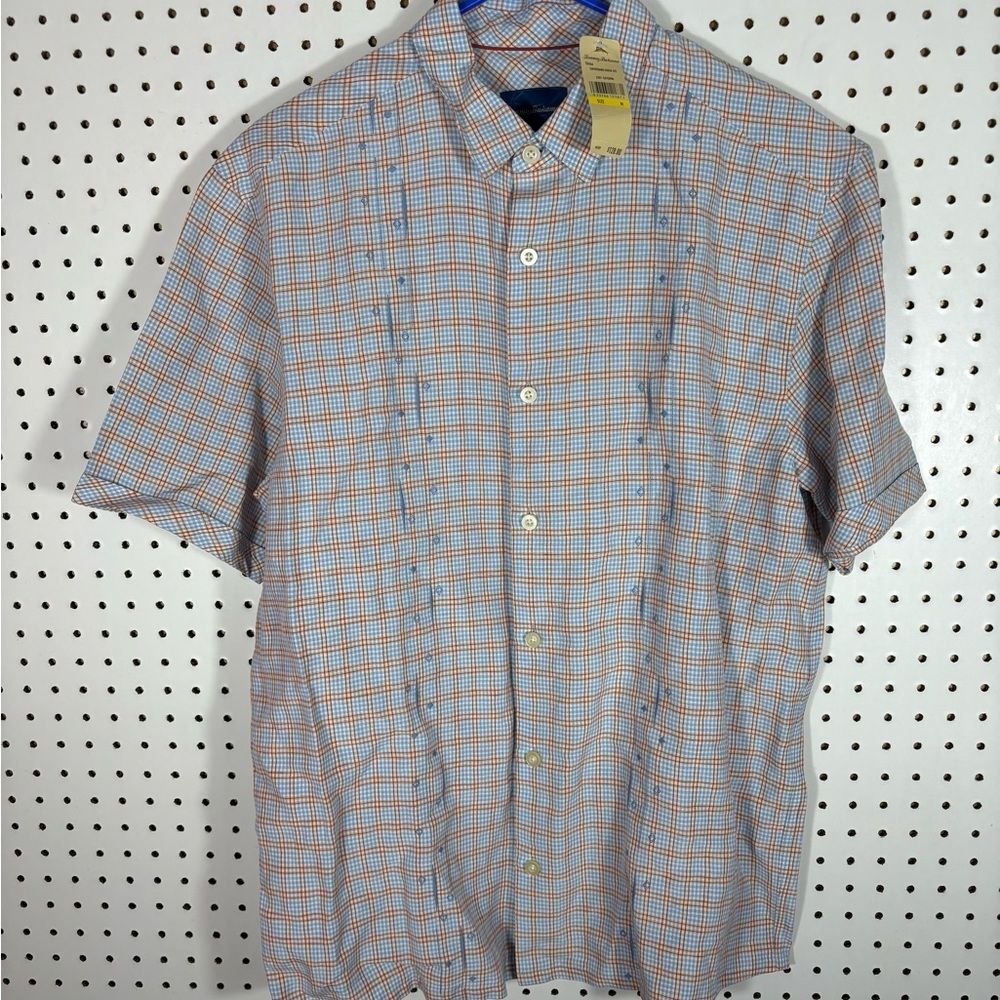 Tommy Bahama linen/silk blend button down shirt